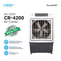 Cherry Air Cooler CR-4200 , AC-220V High Throw, Large Size Super Plus Fast Cool , 90 Liters , Auto Swing and Turbo Cooling Technology , 4 Way Movable , Ice Box Technology , 1 Year Warranty. 