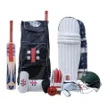 Pack of 9 - Cricket Kit For Adults (Hard Ball Bat + Hard Ball + Gloves + Cricket Kit Bag + Helmet + Under Guard + Leg Pads + Elbow Pads + Thigh Pads). 
