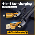 100W Super Fast Charging 3-in-1 & 4-in-1 Multi USB Cable 1.2M | Universal Fast Charging Cable | ST Mobitech PK. 