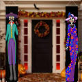 Day Of The Dead Hanging Flags Mexican-themed Party Decorations Halloween Porch Sign Skeleton Couple Party Decoration Hanging Door Curtain Banner. 