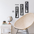 3D Leaf Wooden Wall Art Premium Quality with Abstract Leaf Design for Room & Wall Décor Self-adhesive 3 panels, each measuring 3.9 by 13.5 inches, for the living room, children's room, bedroom, and hallway. 