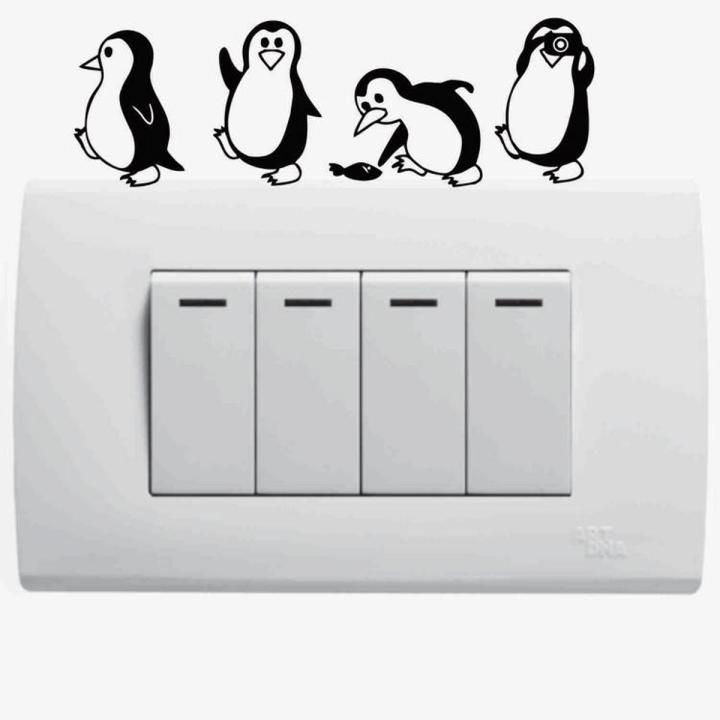 Zecor Gallery Cute Penguin Merch Switch Wall Sticker
