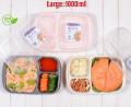 High Quality Lunch Box with three portions/Compartments Large size 1000ml Best Use for Office Gym School Diet Plan ,Household Student Lunch Box Large 1000ml, Lunch Box with three portions/Compartments. 