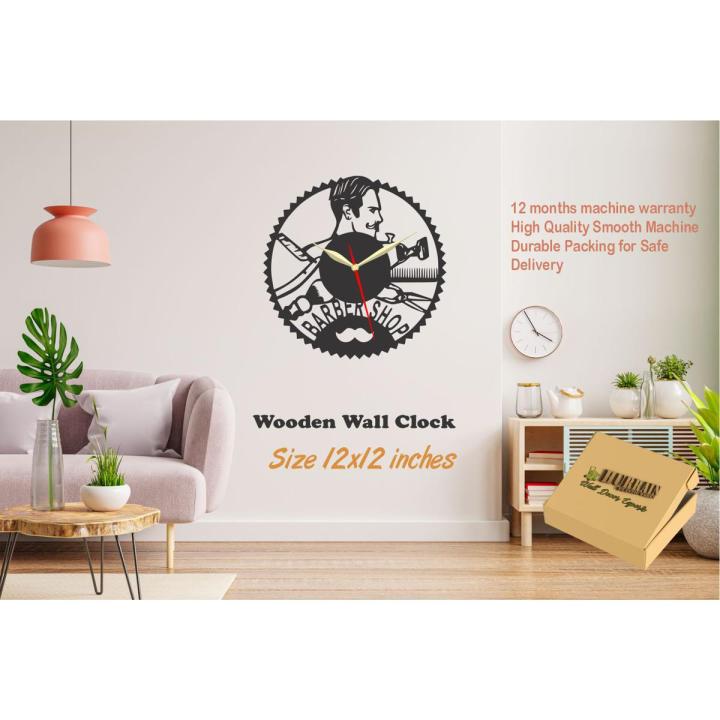 Barber Shop Design Wall Clocks Living Room Dining Room Home Decor Clock