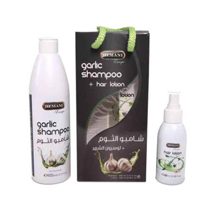 Hemni Garlic Shampoo 400ml+Hair Lotion 100ml in pakistan