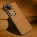 Vantime for vivo V50 5G PU Case Lens Cover Matte Slim Back Shockproof Casing. 