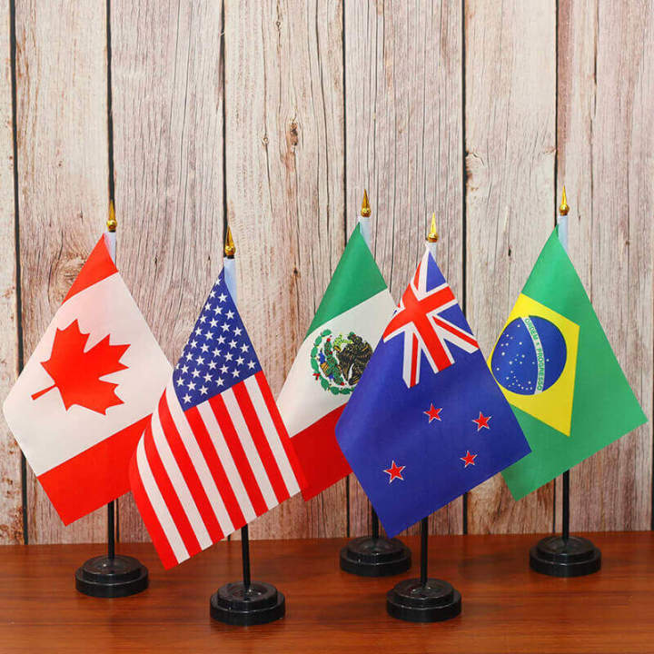 Table Flag with Stand for Office & Home Decor | Executive Desk & Conference Room Decoration | High-Quality Flag for Schools, Offices & Events