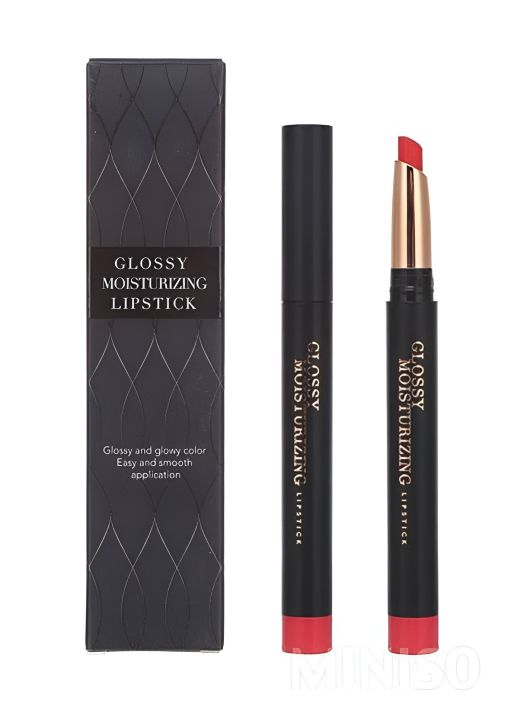 Miniso Glossy Moisturizing Lipstick & Balm - Glowy Color with Easy & Smooth Application