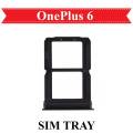 OnePlus 6 SIM Tray Replacement Sim Jacket Sim Slot Sim Door For 1+6 - Black. 