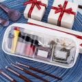 Transparent PVC Exam Pencil Case High Quality Student Zipper Stationery Storage Case Pouch Organizer for School Test. 