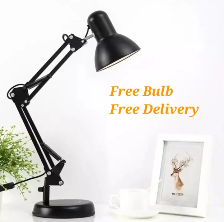Adjustable%20Arms%20Study%20Lamp%20with%20Free%20Bulb%20&%20%20Free%20Delivery%20/%20Black%20colour%20Desk%20Lamp%20with%20E-27%20Holder%20360%20Rotaion%20-%20Image%204