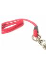 Heavy Duty Rope Leash- Nickle Hook-Red. 