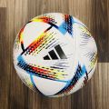 AL Rihla FIFA World cup Football White Match Soccer Ball 2022 Size 5 with free Nozzle by King Sports. 