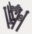 Pack of 5pcs HQ 75mm x 6mm OR 3 inches 1/4 Black Metal Bolts with Nuts Hexagonal Screw Nut Bolt SJ Online Mart. 