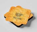 4 Pieces of Chai Time Design Custom Tea Coasters Set Printed Customize your own Square Shape pack of 4 coaster Coffee mug mat favourite plus. 