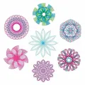 22Pcs Drawing Art Toy Students Geometric Spiral Stationery Tool Spirograph Ruler. 