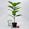 2Pcs Faux Banana Tree Tropical Monstera Leaf Turtle Large Palm Leaves Fern Green Bushes Shrubs Greenery Decor. 