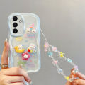 For Samsung Galaxy A34 5G Phone Case 3D Cute Animal Cartoon Patterns + Beautiful Flower Bracelet Soft Case. 