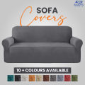 Beddy's Studio Sofa Covers For 1 Seater, 2 Seater, 3 Seater, 5 Seater, 6 Seater, 7 Seater Sofa Cover  Jersey Cotton Elastic Fitted Couch Covers. 