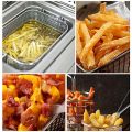 Mini French Fry Chips Baskets Net, 4-Inch Stainless Steel Square French Fry Basket Holder Suitable for Chips, Onion Rings, Chicken Wings, Silver. 