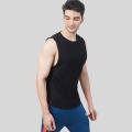 Black Gym Sando Tank Top For Mens. 