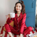 SILK - Trendy Night Dress For Girls - Sleeping Suit For Womens & Girls Complete Night Suit Shirt and Trouser Sleepwear Night Dress. 