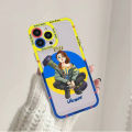 Ukraine flag girl pattern phone case for iPhone 11 12 13 mini pro Max 14 Pro Max case shell. 