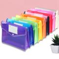 Colorful File Folder A4 Colorful File Folder with Pocket Horizontal Snap Button Portable Examination Paper Document File Organizer Bag School Supplies Document Holder. 