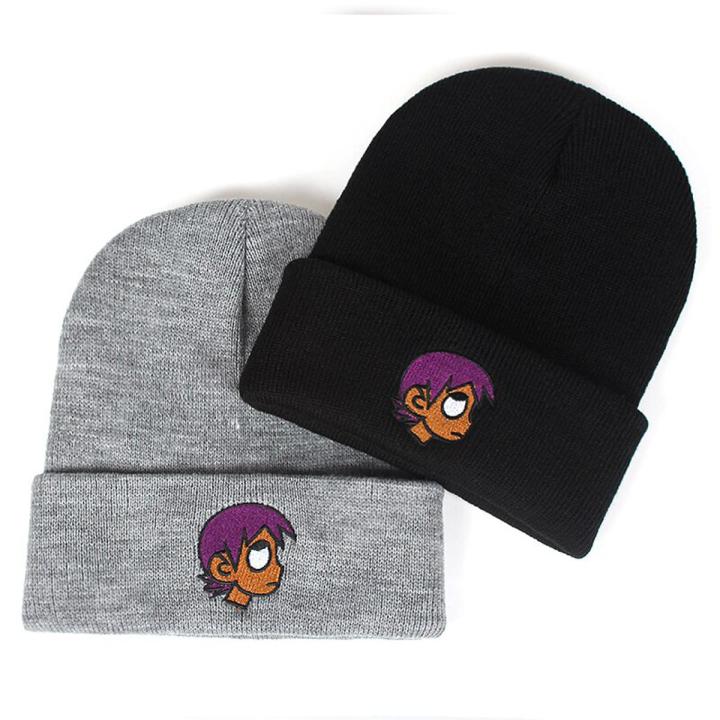 new Embroidery LIL UZI VERT winter Hat Fashion The Rapper warm Cap Hip Hop Women Men Black Beanies Skullies Bone Garros