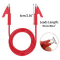 Dual Ended Crocodile Alligator Clips 15A Test Lead Wire Cable with Insulators Clips 5 Colors Test Flexible Cable. 