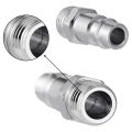 10 Pcs Air Line Hose Euro Connectors, Hose Compressor Fittings 1/4-Inch BSP Thread Quick Release Connector Fittings Set. 