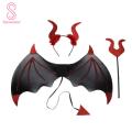 Realistic Devil Wings with Hair Band Perfect for Halloween Cosplay Photography Ultralight Costume Prop. 