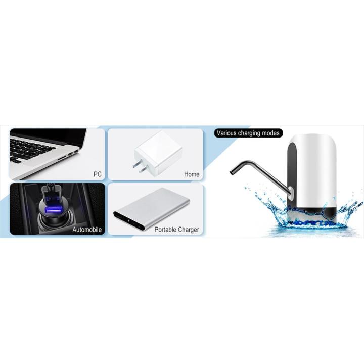 Water Jug Pump, Electric Water Bottle Pump, USB Charging Automatic Drinking Water Pump for Universal 3-5 Gallon Bottle, Portable Water Dispenser for Camping