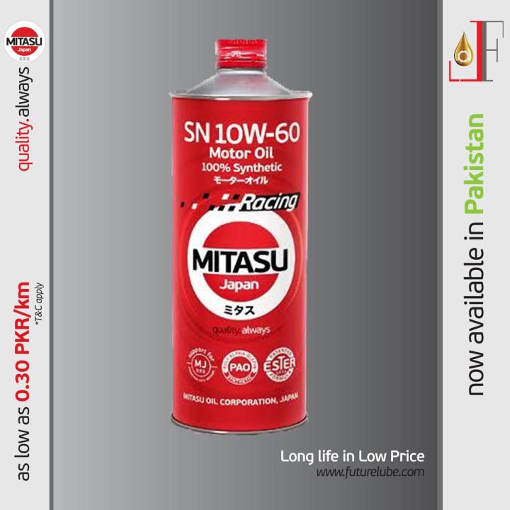 MITASU RACING MOTOR OIL SN 10W-60 100% Synthetic - 1L