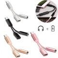 Splitter For Type C To 3.5mm Audio Type C Charging Audio Earphone Charger Adapters For Xiaomi Mobile Phone Accessories TXTB1. 