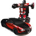 Battery Operated Automatic Robot Transform Car Toy with Light and Sound for Kids Rechargeable 360°Rotating Race Car Toys for Kids. 