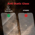 YOUKSH Apple iPhone 15 Pro Max Anti Static Clear Glass Protector - YOUKSH Apple iPhone 15 Pro Max (6.7) Anti Static Glass Protector - With YOUKSH Installation kit.. 