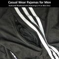 Casual Trousers for Men Pajamas For Gym Exercise with 2 Side Pockets and Elasticated Waist Band in Black. 