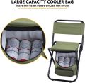 LEADALLWAY  Fishing Chair with Cooler Bag Compact Fishing Stool Foldable Camping Chair. 