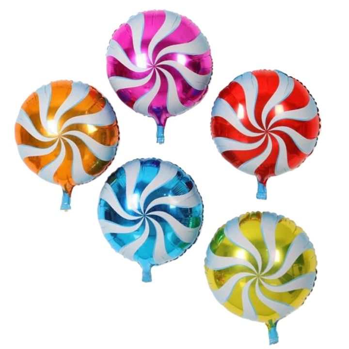 Lollipop Balloons-5 Pieces-Aluminum Fruit Foil balloons shaped helium Candy balony glob Tide Candy toys gifts