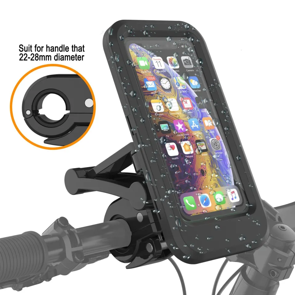 360°Bicycle Motorcycle Phone Holder Waterproof Mirror Mount