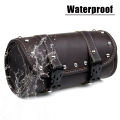 Motorcycle Motorcycle Front Fork Tool Saddle Bag Pouch Luggage Leather Barrel For Harley. 