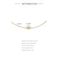 Aide 925 Sterling Silver Single Round White Zircon Chain Bracelets For Women 18K Gold Plated Simple Bracelet Temperament Jewelry. 