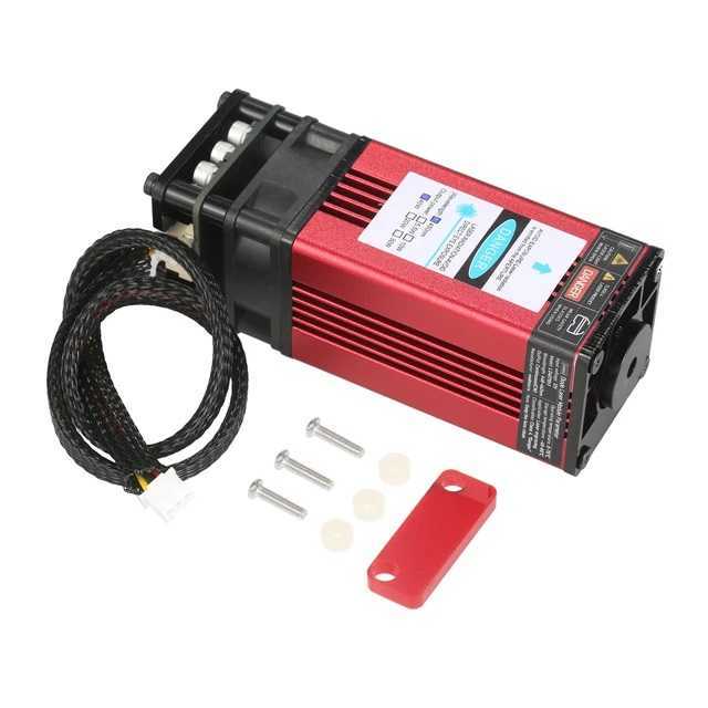 40W Fixed Focus Laser Head 450nm TTL, For Metal Wood Acrylic Laser Engraving