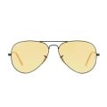 Ray-Ban Aviator Metal Black Frame Yellow Photochromic Lenses-RB3025-90664A-58. 