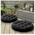 2 pcs floor cushion in malai fabric with ball fiber filling for luxury lifestyle. 