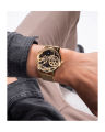 Guess Mens Gold Stainless Steel Case Gold Dial Gold Mesh Stainless Steel Bracelet Watch-GW0538G2. 