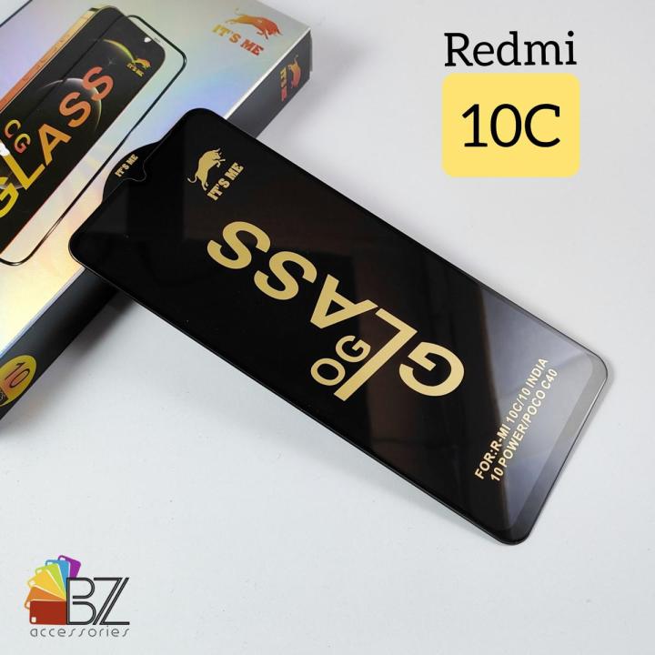 Xiaomi Redmi 10C - Oleophobic coated OG Gorilla Glass - Most Premium Quality - Full Coverage - With Cleaning Wipes