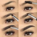 1pcs Rubber Handle 2-1pc 2 in 1 Double Head Eyebrow brush+Eyelash brush Makeup Tools Cosmetic Brushes Eye lash Make up Brushes brochas maquillaje. 