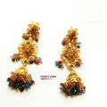 Gorgeous South Indian Style Gold Jhumka Pair. 